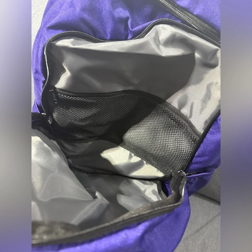 Adidas Men's Backpack in Vibrant Purple and Black